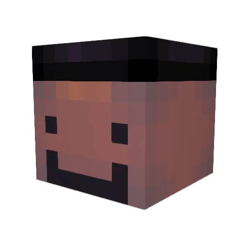 Kittenblep Minecraft avatar head, 3D render