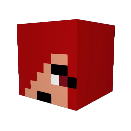Kittenclaw Minecraft avatar head, 3D render