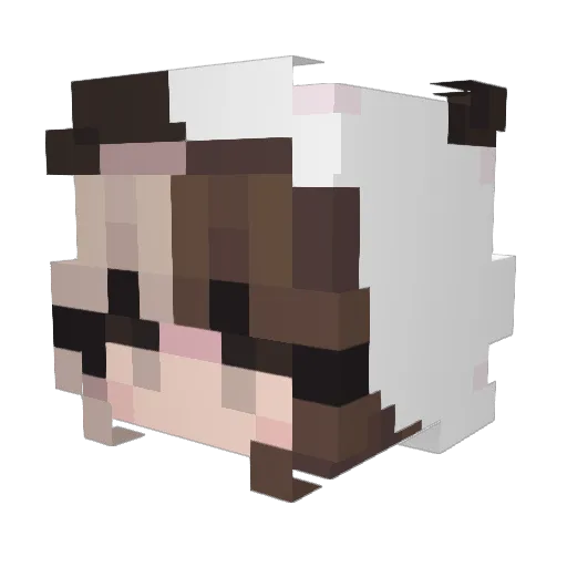 Kittengirlxox Minecraft avatar head, 3D render