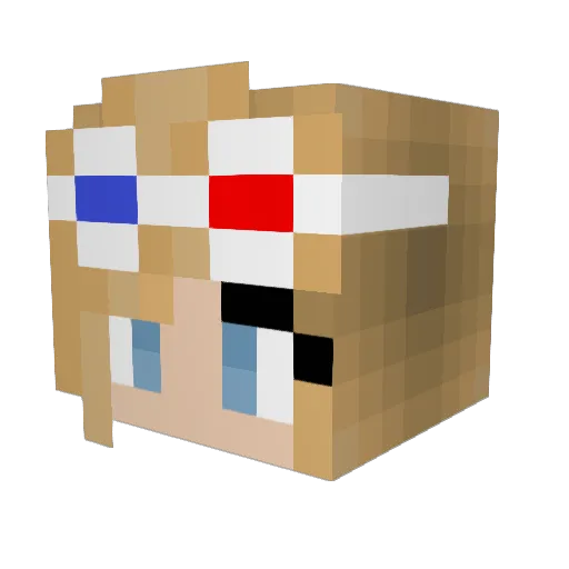 KittenkittenWu Minecraft avatar head, 3D render