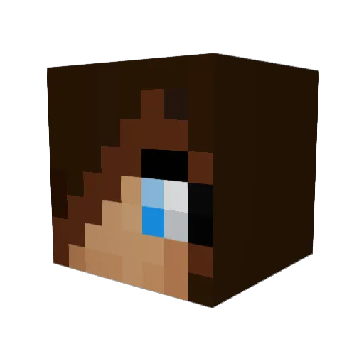 Kittenspaws Minecraft avatar head, 3D render