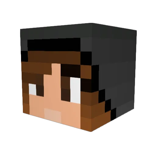 KitterKatSF Minecraft avatar head, 3D render
