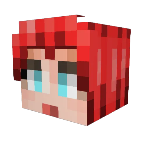 Kitthly Minecraft avatar head, 3D render