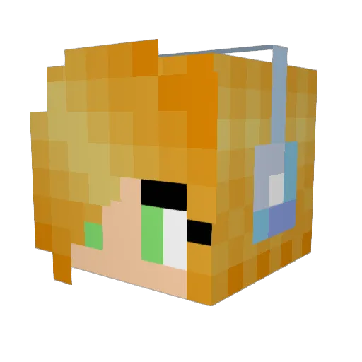 Kitti_cool32 Minecraft avatar head, 3D render