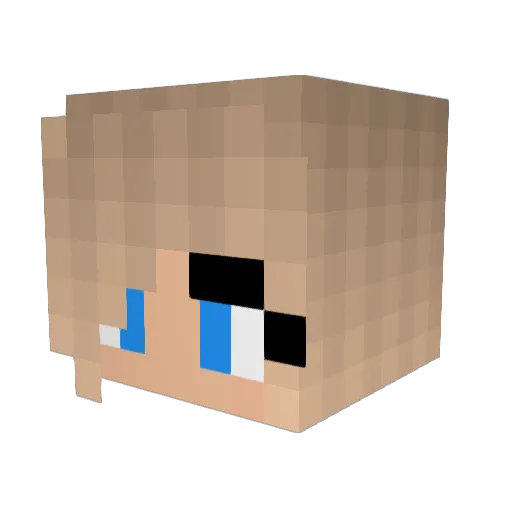 Kitticatlady Minecraft avatar head, 3D render