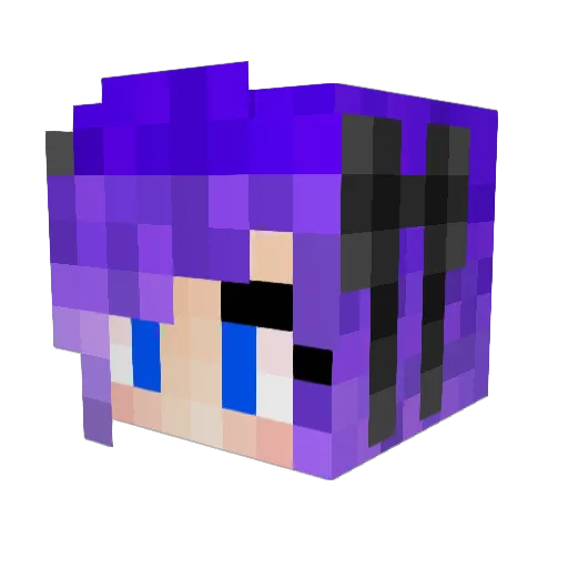 KittiePanic Minecraft avatar head, 3D render