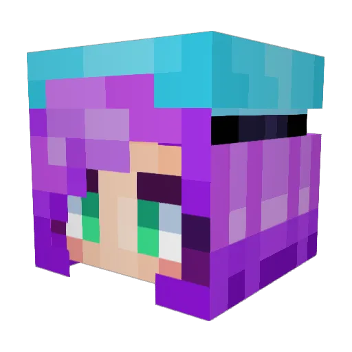 KittleSticks Minecraft avatar head, 3D render