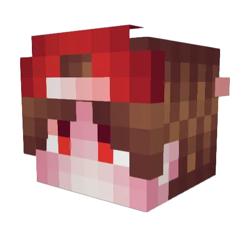 Kittlepow Minecraft avatar head, 3D render