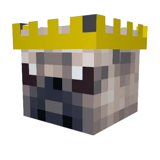 Kittletheking Minecraft avatar head, 3D render