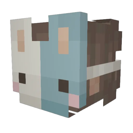 Kittly_ Minecraft avatar head, 3D render