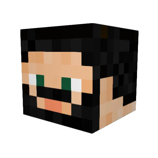Kittovo Minecraft avatar head, 3D render