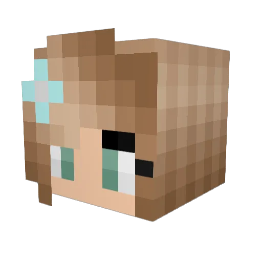 Kitty1429 Minecraft avatar head, 3D render