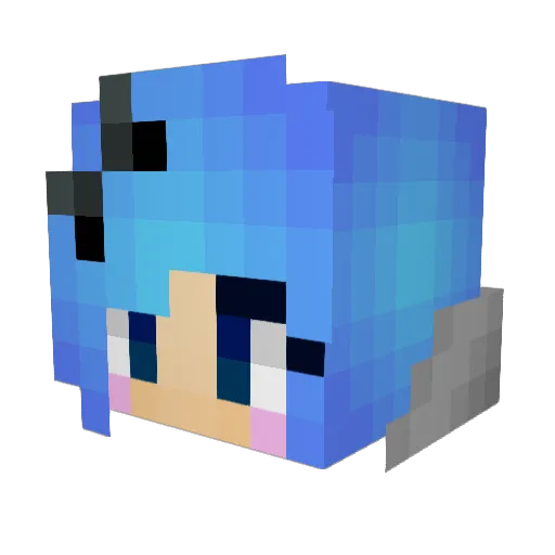 Kitty4u78 Minecraft avatar head, 3D render