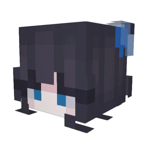 KittyBoss_ Minecraft avatar head, 3D render