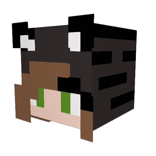 KittyCat1108 Minecraft avatar head, 3D render