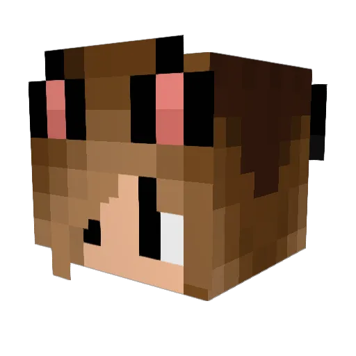 KittyCat2125 Minecraft avatar head, 3D render