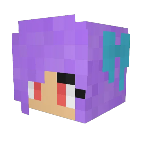 KittyCatSam Minecraft avatar head, 3D render
