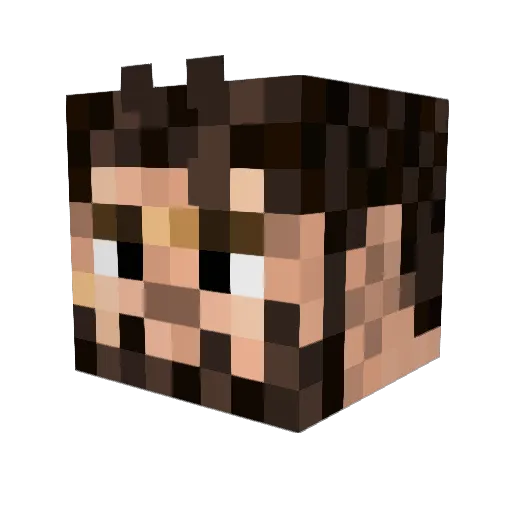 KittyCat_person Minecraft avatar head, 3D render
