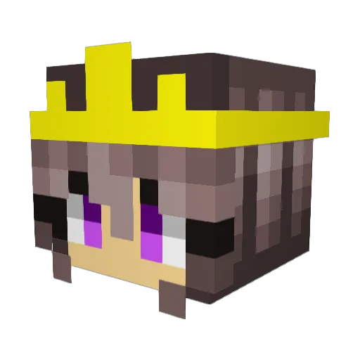 KittyCatsQueenKP Minecraft avatar head, 3D render