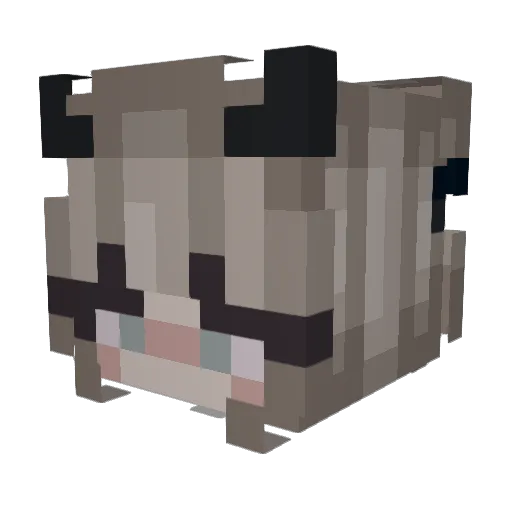 KittyCeline Minecraft avatar head, 3D render