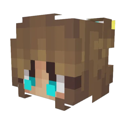 KittyCerberos Minecraft avatar head, 3D render