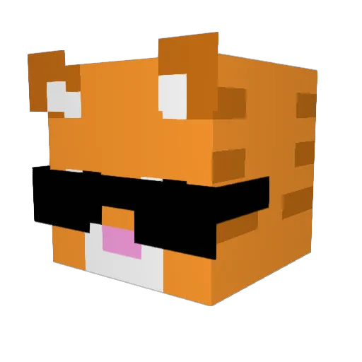 KittyCss Minecraft avatar head, 3D render