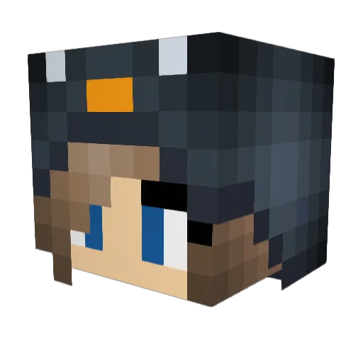 KittyDaCrazyCat Minecraft avatar head, 3D render