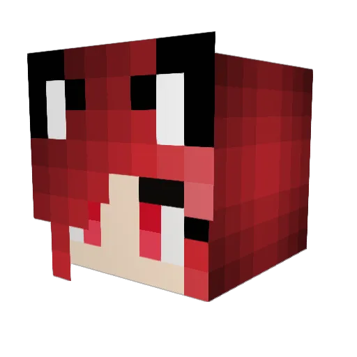 KittyDeath Minecraft avatar head, 3D render