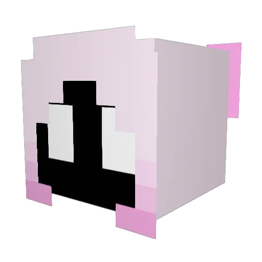 KittyDoesThings Minecraft avatar head, 3D render