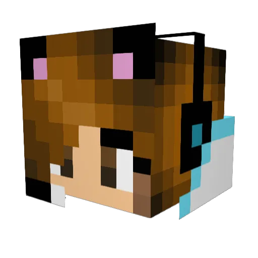 KittyGamer006 Minecraft avatar head, 3D render