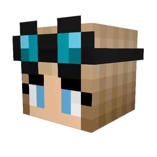 KittyGirl145 Minecraft avatar head, 3D render