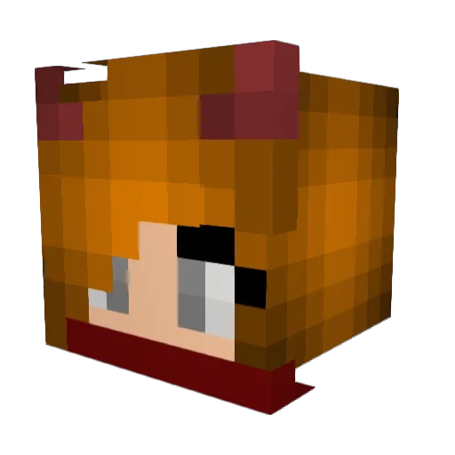 KittyGirl_10 Minecraft avatar head, 3D render
