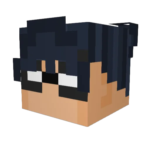 KittyJew Minecraft avatar head, 3D render