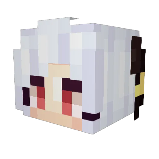 KittyKai Minecraft avatar head, 3D render