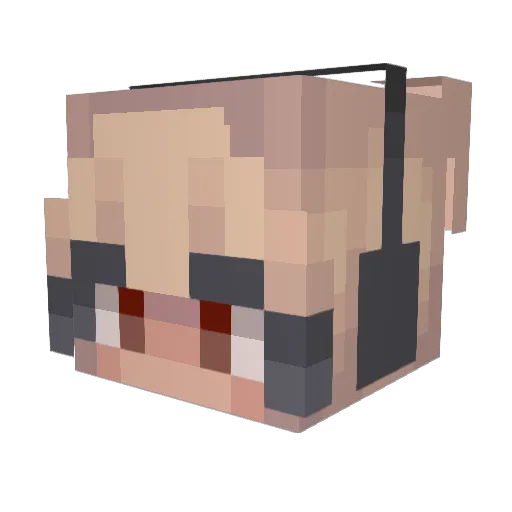 KittyKaitOwO Minecraft avatar head, 3D render