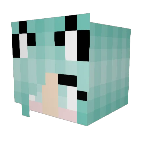 KittyKarma_ Minecraft avatar head, 3D render