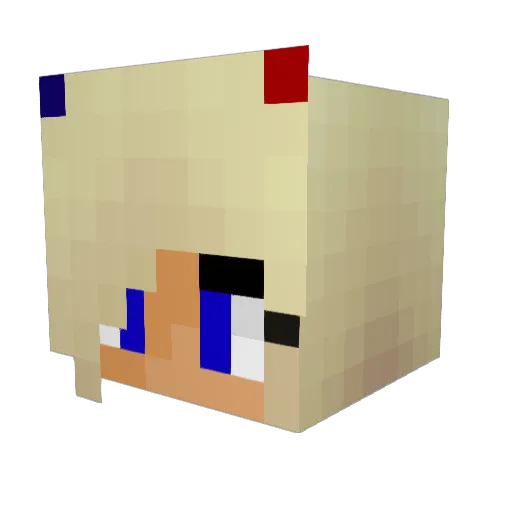 KittyKat7_7 Minecraft avatar head, 3D render