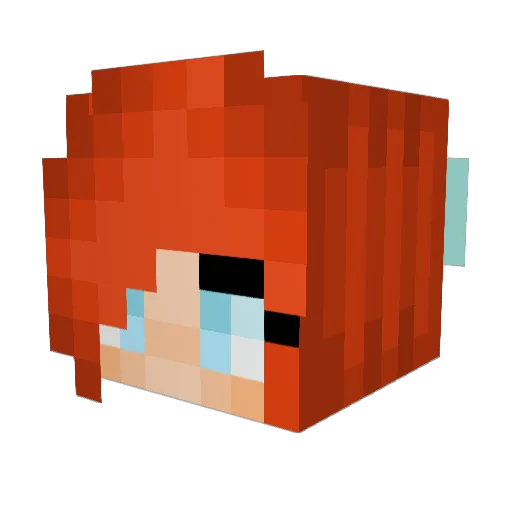 KittyKatya_ Minecraft avatar head, 3D render