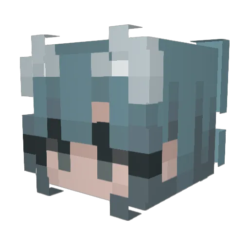 KittyKidnapper Minecraft avatar head, 3D render