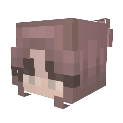 KittyKira Minecraft avatar head, 3D render