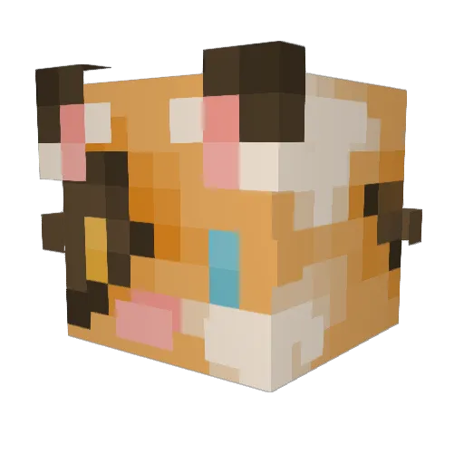 KittyKong Minecraft avatar head, 3D render