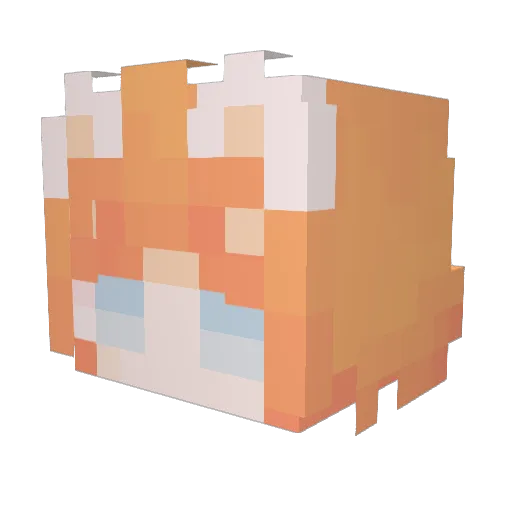KittyKristyy Minecraft avatar head, 3D render