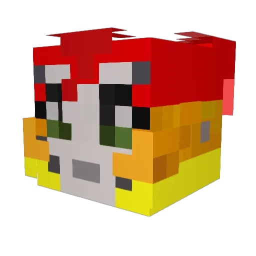 KittyKrypton Minecraft avatar head, 3D render