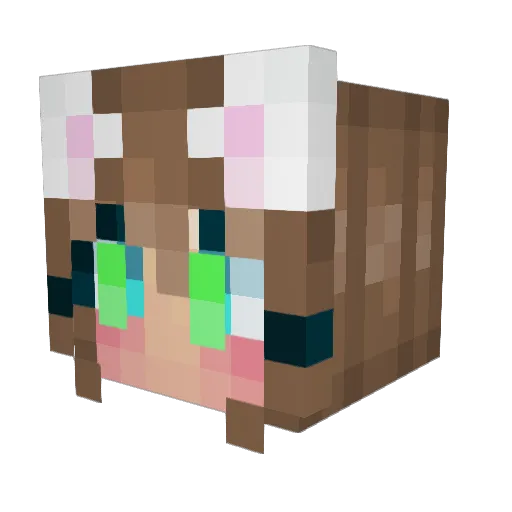 KittyLeo0w0 Minecraft avatar head, 3D render