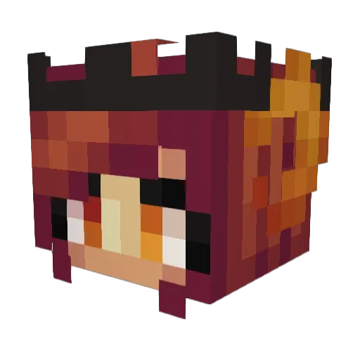 KittyLove99 Minecraft avatar head, 3D render