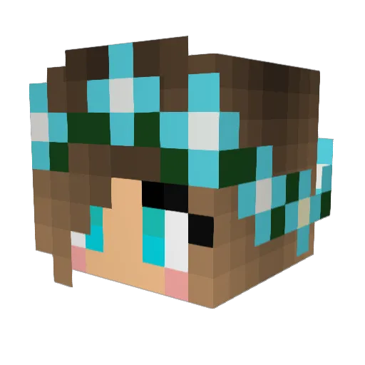 KittyLover6666 Minecraft avatar head, 3D render