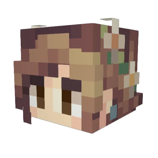 KittyMSW Minecraft avatar head, 3D render