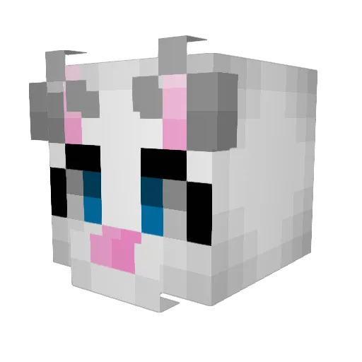 KittyMajestic92 Minecraft avatar head, 3D render