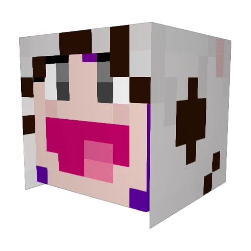 KittyMao Minecraft avatar head, 3D render
