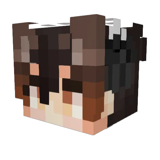 KittyMeows7 Minecraft avatar head, 3D render